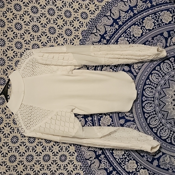 Free people mock neck balloon sleeve top - Picture 4 of 6